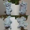 4pcs Planter Pot Hanger Miniatures, Fairy Garden Flower Pot Dragon Resin Statues, 3D Craft Climbing Decoration For Home Office Desktop Ornaments