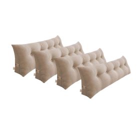 SOGA 4X 150cm Beige Triangular Wedge Bed Pillow Headboard Backrest Bedside Tatami Cushion Home Decor