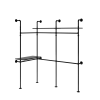 Industrial Pipe Clothing Rack, Reversible 118.3'' Clothes Rack for Hanging Clothes