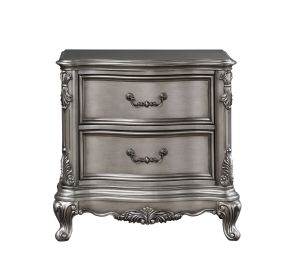 Ariadne Antique Platinum Finish NightStand