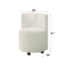 Blayde White Chenille Side Chair with Swivel (Set of 2)