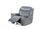 Mariana Silver Gray Fabric Manual Recliner Chair