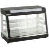 VEVOR Commercial Food Warmer Display, 3 Tiers, 1800W Pizza Warmer w/ 3D Heating 3-Color Lighting Bottom Fan