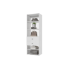 70.2"H Livelylodge Wooden Modular Closet System :Closet Organizer Modern Open Wardrobe Closet System with 2 Drawers for Bedroom&Coatroom White Finish