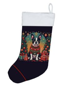 Boston Terrier Christmas Christmas Stocking Fireplace Hanging Stockings Christmas Season Party Decor Family Holiday Decorations