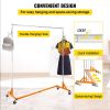 VEVOR Z Rack, Industrial Grade Z Base Garment Rack, Height Adjustable Rolling Z Garment Rack