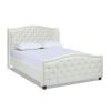 Fontana Wingback Upholstered Platform Bed Frame, Queen, Antique White Polyester