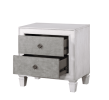 Katia Rustic Gray & Weathered White Finish Night Stand