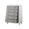 Katia Rustic Gray & Weathered White Finish Chest