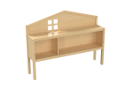 Headboard Storage Cabinet for Full-size Montessori Floor Bed Natural,Freely collocation