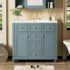 36" Bathroom Vanity Cabinet with Sink Combo Set, Undermount Resin Sink, Free Standing Vanity Set with 2 Drawers& Soft Closing Doors