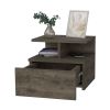 Augusta Floating Nightstand with 2-Tier Shelf and 1-Drawer