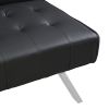 WOOD FRAME, STAINLESS LEG, FUTON, SOFA BED BLACK PVC