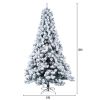 FCH 6ft Flocking Tied Light Christmas Tree RT