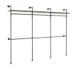 Industrial Pipe Clothing Rack, Reversible 118.3'' Clothes Rack for Hanging Clothes