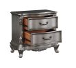 Ariadne Antique Platinum Finish NightStand