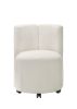 Blayde White Chenille Side Chair with Swivel (Set of 2)