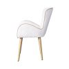 Qwin Beige Boucle & Oak Finish Side Chair (Set of 2)