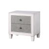 Katia Rustic Gray & Weathered White Finish Night Stand