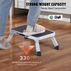 VEVOR Step Stool 1-Step 330lbs Capacity, Folding Steel Step Ladder 3 Adjustable Height, Portable Toddler Step Stools for Adults