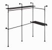 Industrial Pipe Clothing Rack, Reversible 118.3'' Clothes Rack for Hanging Clothes