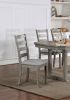 Gray Color Dining Chairs Padded Seat Set of 2pc Side Chair Ladder Back Kitchen Dining Room Wire-Brushed Finish