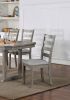 Gray Color Dining Chairs Padded Seat Set of 2pc Side Chair Ladder Back Kitchen Dining Room Wire-Brushed Finish