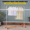 VEVOR Z Rack, Industrial Grade Z Base Garment Rack, Height Adjustable Rolling Z Garment Rack