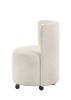 Blayde White Chenille Side Chair with Swivel (Set of 2)