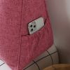 SOGA 4X 180cm Pink Triangular Wedge Bed Pillow Headboard Backrest Bedside Tatami Cushion Home Decor