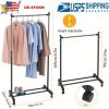 Garment Racks 3ft-5.18ft Height Adjustable Clothes Stand Foldable Clothes Hanger w/ Wheels Storage