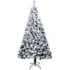 6FT PVC Flocking Christmas Tree 750 Branches Automatic Tree--YS