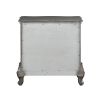 Ariadne Antique Platinum Finish NightStand