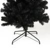 7.5FT Black Slim Artificial Christmas Tree Includes Foldable Metal Stand