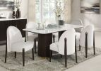 Clayten Engineered Marble Top & Espresso Finish Dining Table