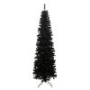 7.5FT Black Slim Artificial Christmas Tree Includes Foldable Metal Stand