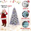 8FT PE/PVC/Pine Mixed Christmas Tree with Colorful + Warm Light 10-Function LED, Memory Wire & Easy Power Technology