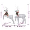 Reindeer & Sleigh Christmas Decoration 140 LEDs Outdoor Silver