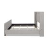 Elle Wingback Upholstered King Bed, Silver Grey Polyester