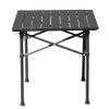 Portable Folding Camping Table for 2-4 Persons, Ultralight Collapsible Table Outdoor Camp Table for Travel Hiking Backyard BBQ Party, 20x20 in, Black