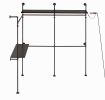 Industrial Pipe Clothing Rack, Reversible 118.3'' Clothes Rack for Hanging Clothes