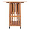 Sophia 5-Pc Snack Table Set; Drop Leaf Top; Teak