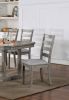 Gray Color Dining Chairs Padded Seat Set of 2pc Side Chair Ladder Back Kitchen Dining Room Wire-Brushed Finish