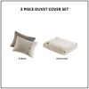 3 Piece Corduroy Duvet Cover Set