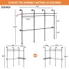 Industrial Pipe Clothing Rack, Reversible 118.3'' Clothes Rack for Hanging Clothes