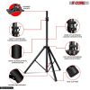 5 Core Speaker Stand Tripod Pair Floor Heavy Duty Adjustable Up to 72 Inch DJ Studio Monitor Stands Pole Mount - SS HD 2PK BLK BAG