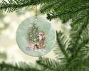 Basset Hound #3 Christmas Presents and Tree Ceramic Ornament Christmas Tree Hanging Decorations for Home Christmas Holiday, Party, Gift, 3 in