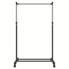 Garment Racks 3ft-5.18ft Height Adjustable Clothes Stand Foldable Clothes Hanger w/ Wheels Storage