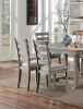 Gray Color Dining Chairs Padded Seat Set of 2pc Side Chair Ladder Back Kitchen Dining Room Wire-Brushed Finish