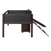 Twin size Loft Bed Wood Bed with Two Storage Boxes - Espresso ( old sku: LP000075AAP )